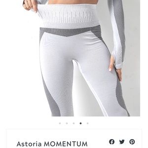 Astoria Activewear Light Gray and Black leggings
